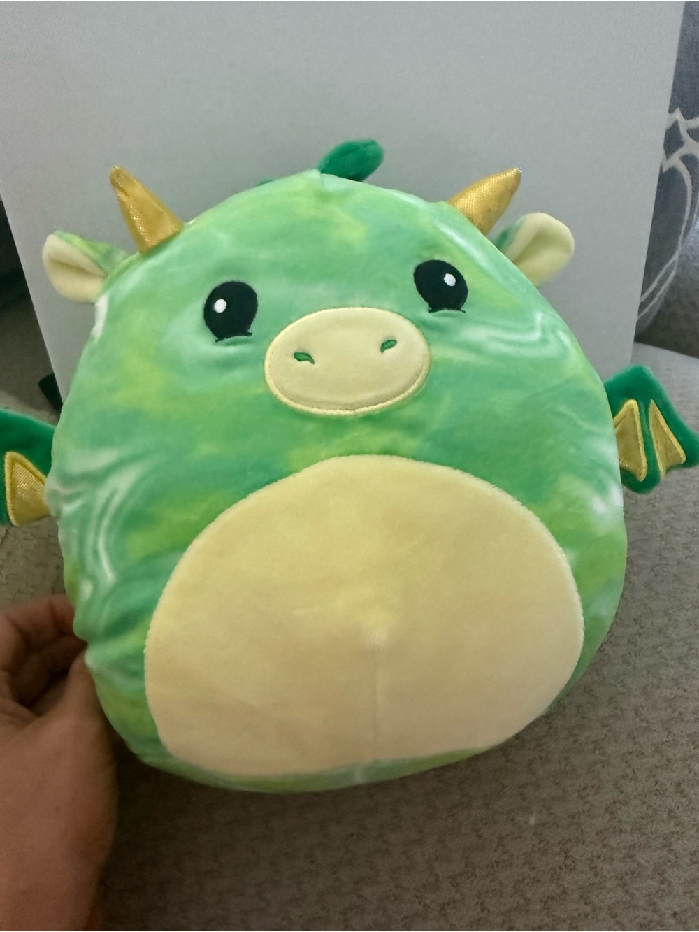 Squishmallows Green and Yellow Dragon Plush
